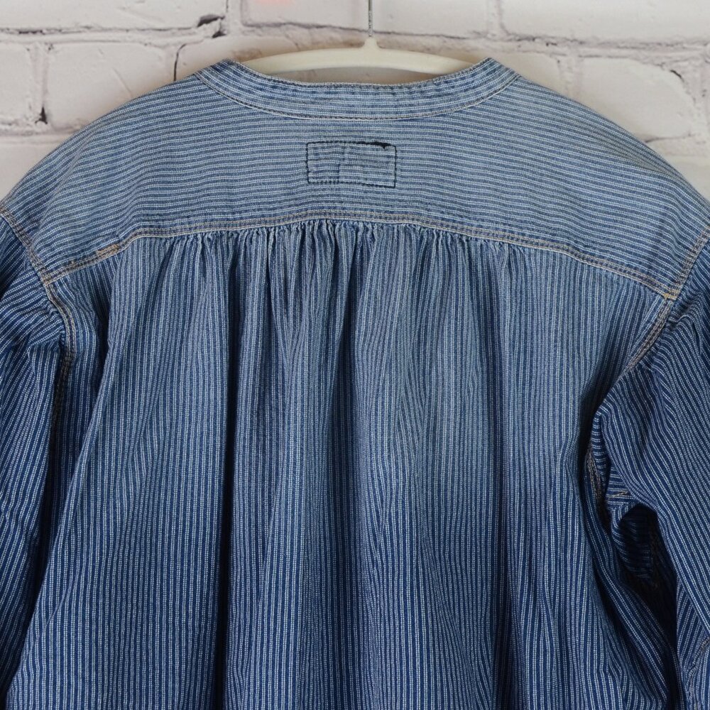 CURRENT/ELLIOTT Pintuck Chambray Railroad Stripe Shirt - Picture 7 of 10